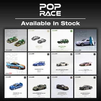 POP Race In Stock 1:64 NSX R32 Pandem EG6 RX7 KPGC10 Chrome CLK Diecast Diorama Model Collection Miniature Toys 1
