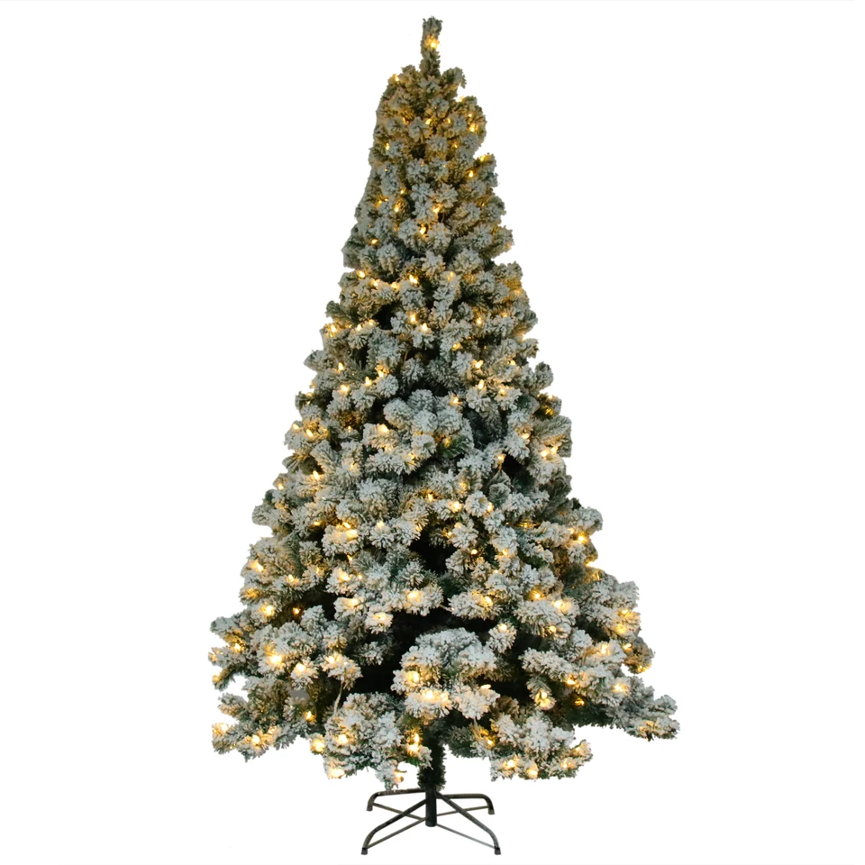 6ft Flocked Christmas Tree with Lights