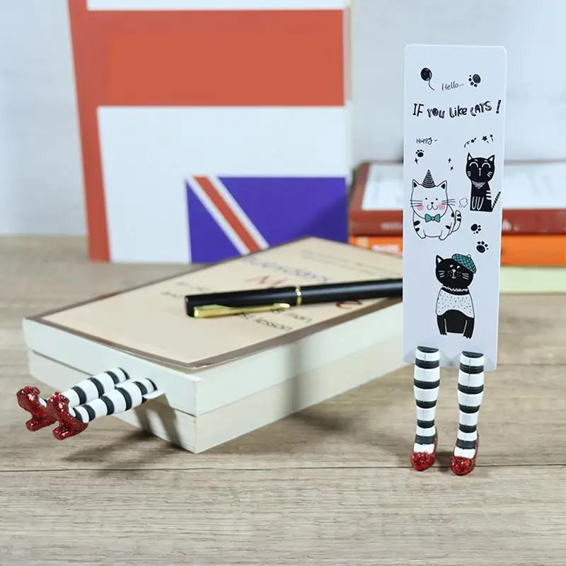 1PCS 3d Wicked Witch Bookmark ABS Witch Bookmark Legs Handmade For Book Lovers Gifts Stationery Office School Supplies bookmarks stationery supplies
