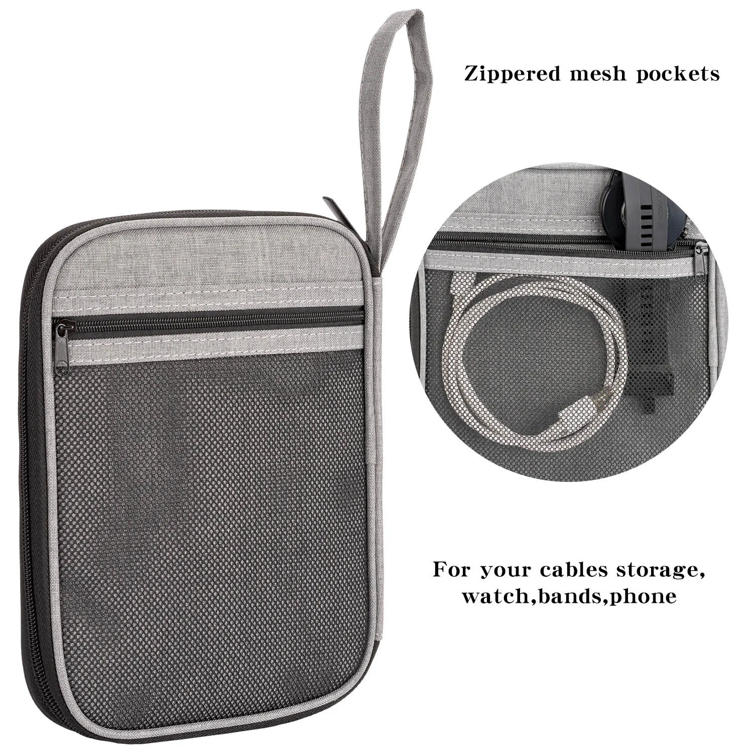 Portable Watch Organizer Case Travel Multifunction for Apple Watch Strap Band Box Nylon Storage Bag Watchband Holder Bags Pouch