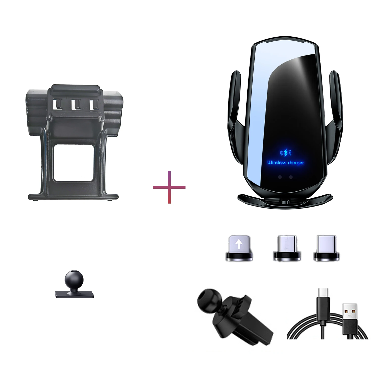 Support Téléphone Voiture Pour Audi A6 C8 / A7 C8 (2019-2024) - Fixation Verticale Stable Et Réglable - Noir