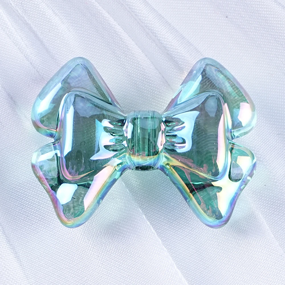 UV Transparent Butterfly Bow Acrylic Beads - Jewelry Making & DIY Accessories