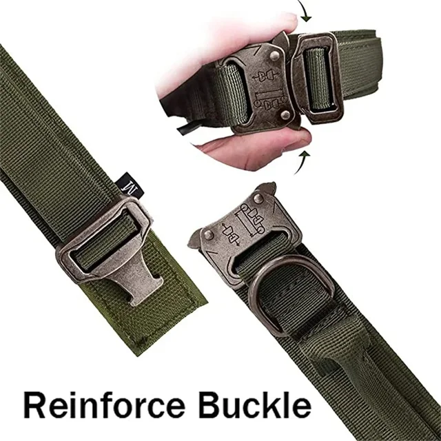 Pet Dog Collar Leash Set Durable Adjustable Pet Tactical Collar Leash Medium Large Dog German Shepherd Training Accessories 4