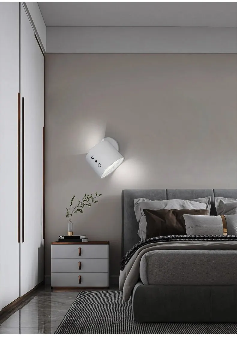 Lámpara Led de pared con Control táctil, luz nocturna portátil inalámbrica con recarga USB.