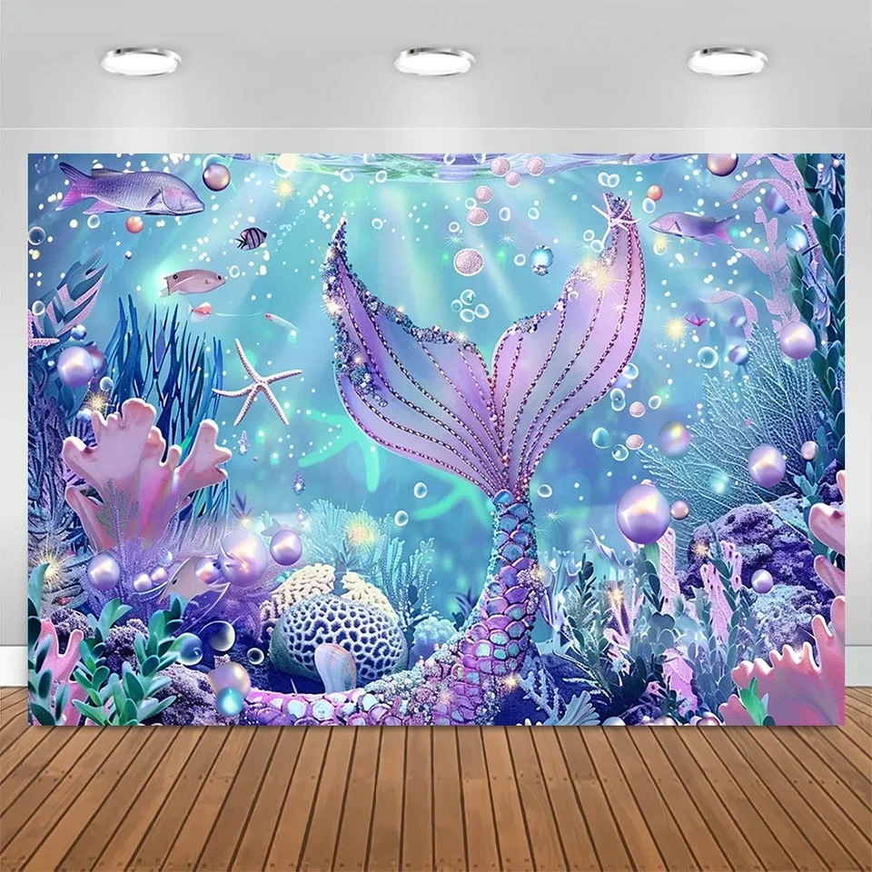 Decoracion Cumpleaños Sirena Fondo Bajo El Mar, Decoración De Cumpleaños De  Sirena, Niña, Telón De Fondo, Escamas Con Purpurina De Algas Marinas, Color  Morado, Azul, Escamas Con Purpurina, Fotografía Subacuática, Fondo, Fiesta, image size:960x960