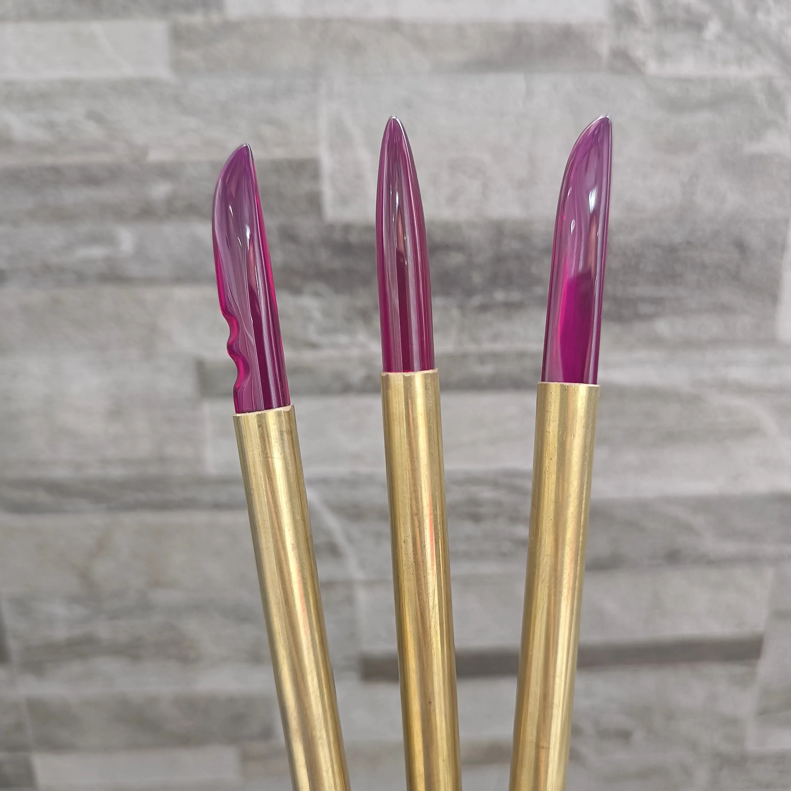 Red corundum ruby polishing knife Press pen Ruby press knife Hardness 9 Gold and silver jewelry polishing slotted knife