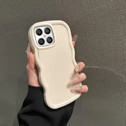 Minimalist Solid Color Silicone Shock - Absorbing Phone Case for Honor X8 4G (White)