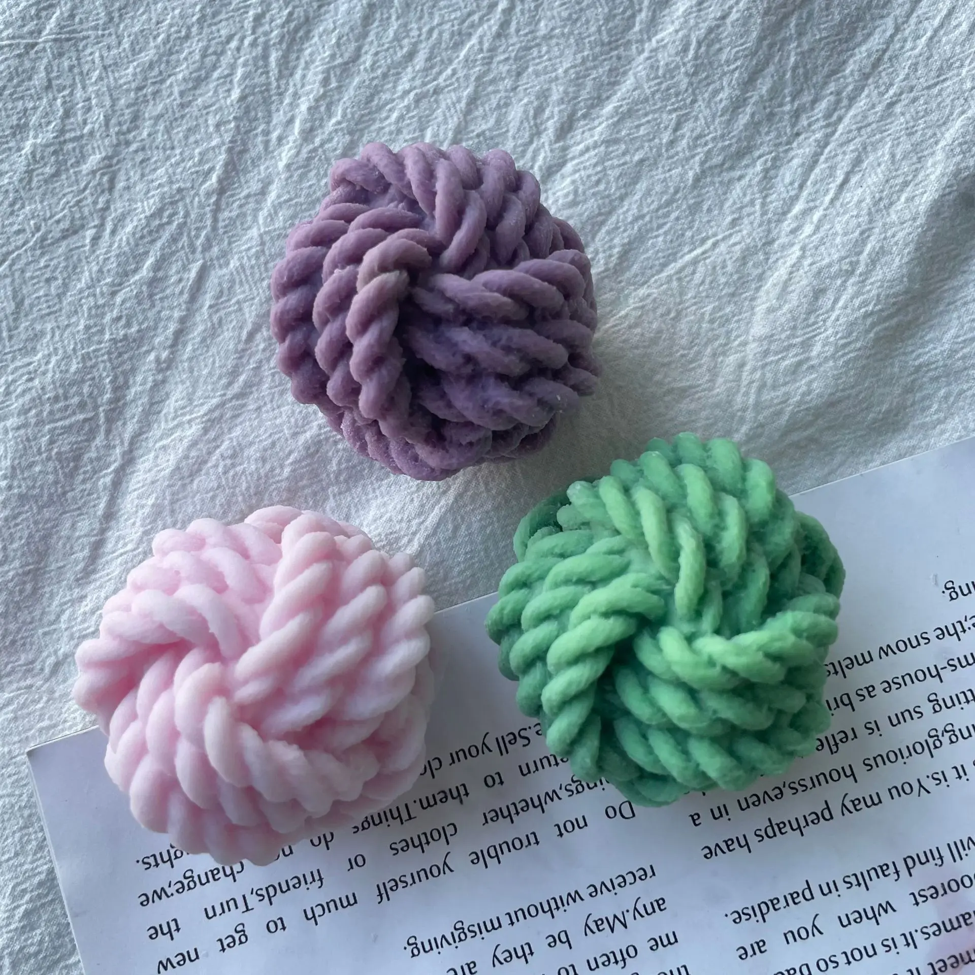 Ball of Yarn Shape Candle Silicone Mold Yarn Ball Candle 