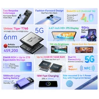 Blackview Oscal Tiger 13 5G Smartphone 6.67 inch 90Hz IPS Display NFC 5000mAh Unisoc T760 256GB 50MP AI Camera Mobile Phone - Image 2