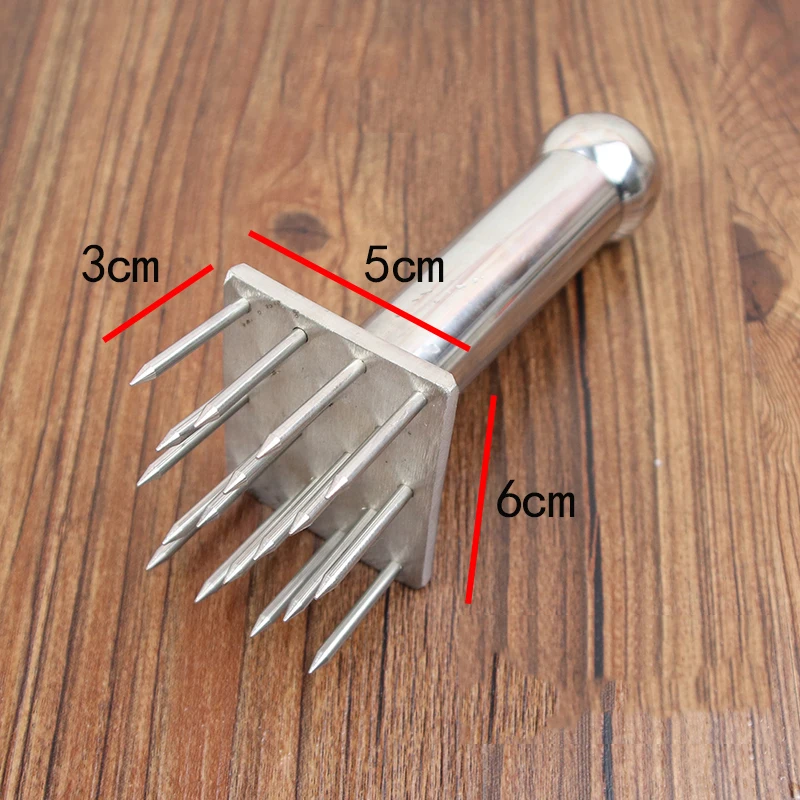 

Иглы для мяса из нержавеющей стали, профессиональные иглы с деревянной ручкой для мяса, для говяжьих стейков