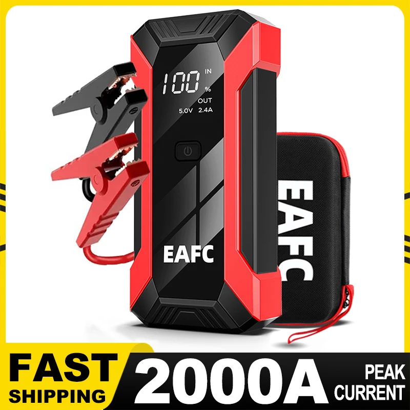 2000A Portable Car Emergency Jump Starter with LED Light