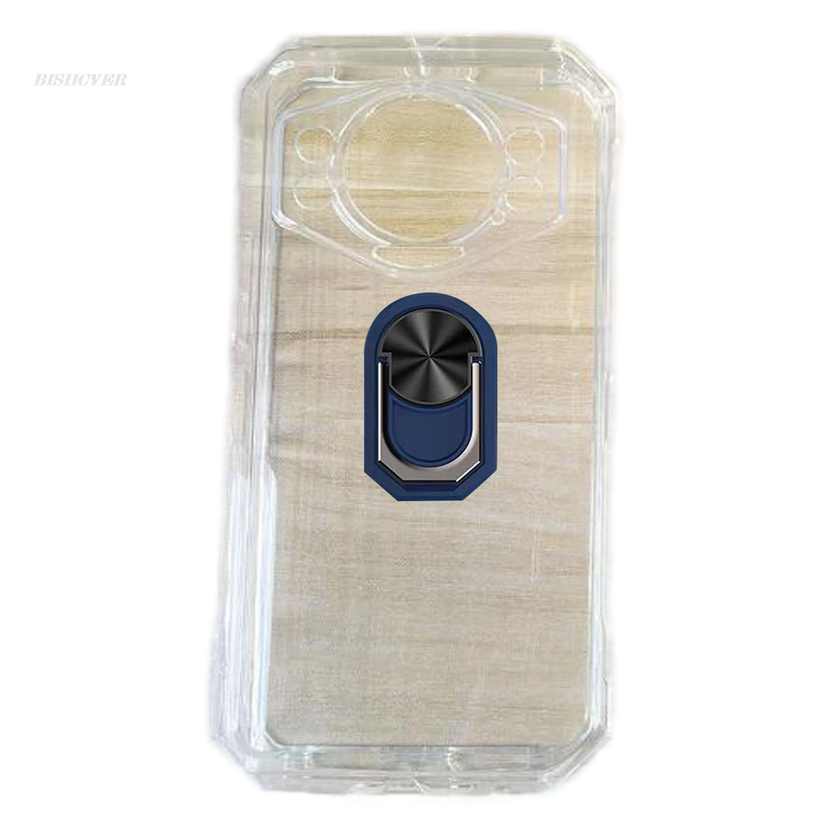 Enhanced TPU Soft Silicone Phone Case with Back Ring Holder Bracket, 6.58