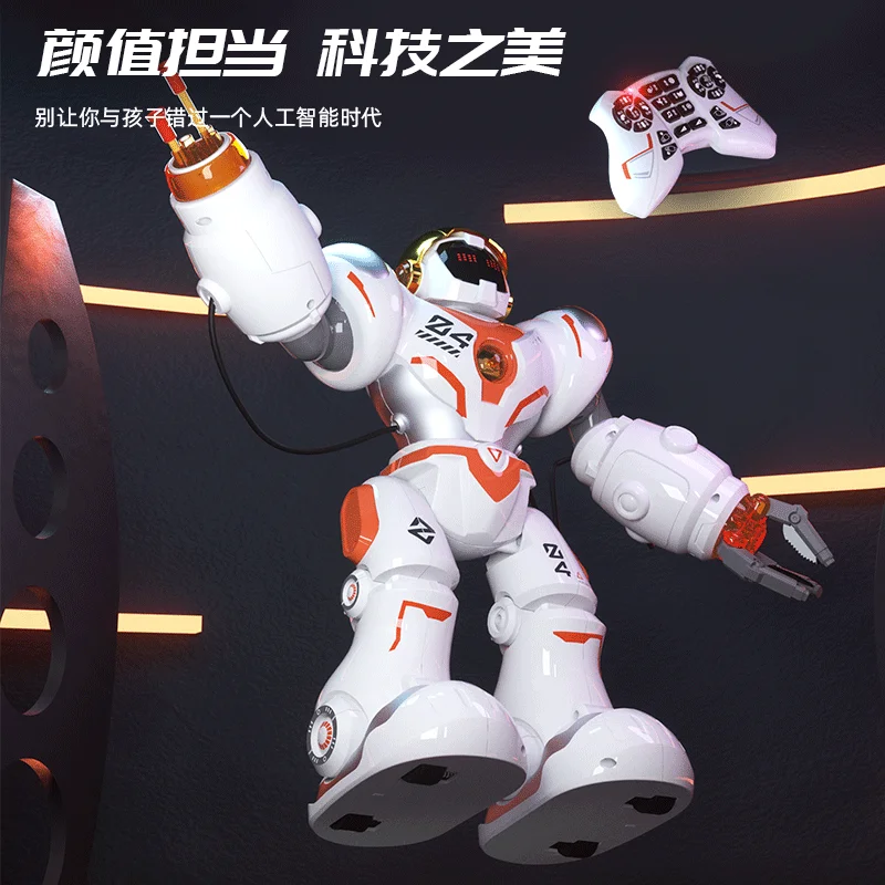 Smart Programmable, Dancing Remote Control Robot  Launch Missiles, With LED Lights Rechargeable Robot Toys Gift For Children 2