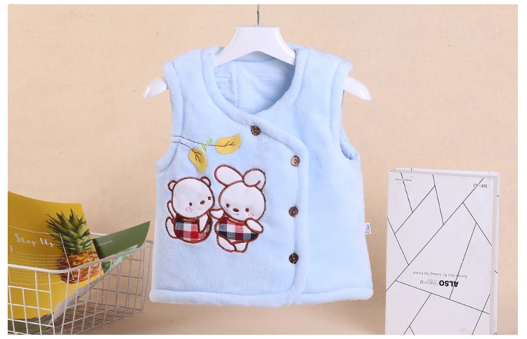 0-2Y Winter Newborn Baby Vest Fur Baby Waistcoat Kids Jackets for Girls Boys Children Clothes Fur Coat Jacket Sleeveless Toddler