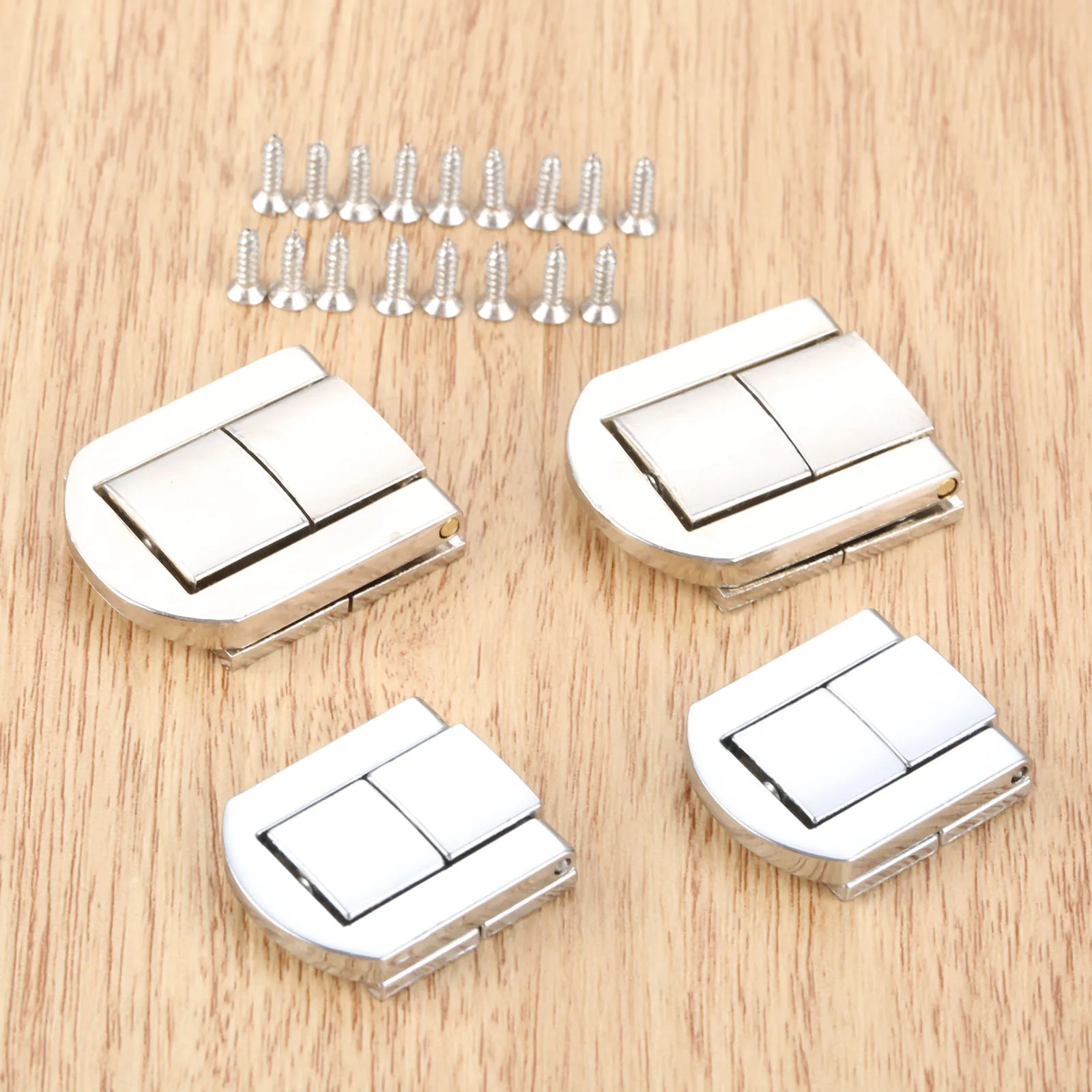 2pcs Box Latch Clasps Jewelry Wood Box Hasps Drawer Latches Decorative Suitcases Hasp Latch Buckle Clasp Furniture Hardware