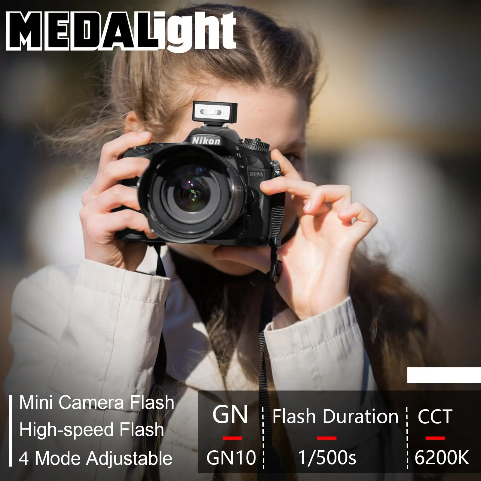 F1 Mini Camera Flash Speedlite Portable Mini Hot Shoe Flash Light for Fuji/Sony/Nikon/Canon Digital Film Cameras