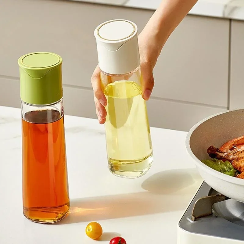 Kitchen Glass Oil Bottle Household Large Capacity Oil Pot Gravity Sensing Automatic Opening and Closing Bottle Kitchen Sauce