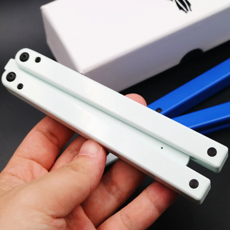 Squiddy Practice Plastic Unshaved Folding Pocket EDC Butterfly knife Balisong Trainer 4