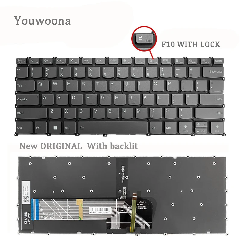 Teclado Original do Portátil para Lenovo Ideapad Flex Flex5 14are05 Flex 14iil05 514are05 Novo