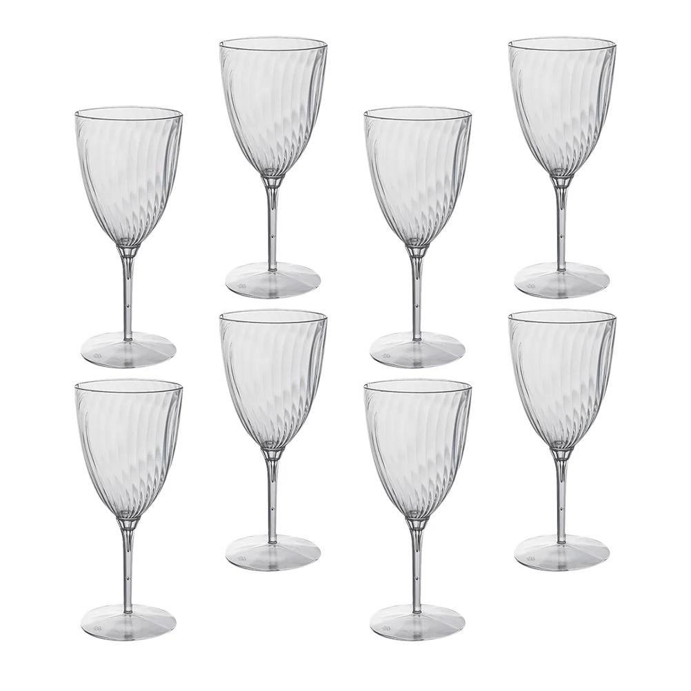 Red Glasses Disposable Plastic Flutes Cocktail Goblet Drinking Wedding Party Bar