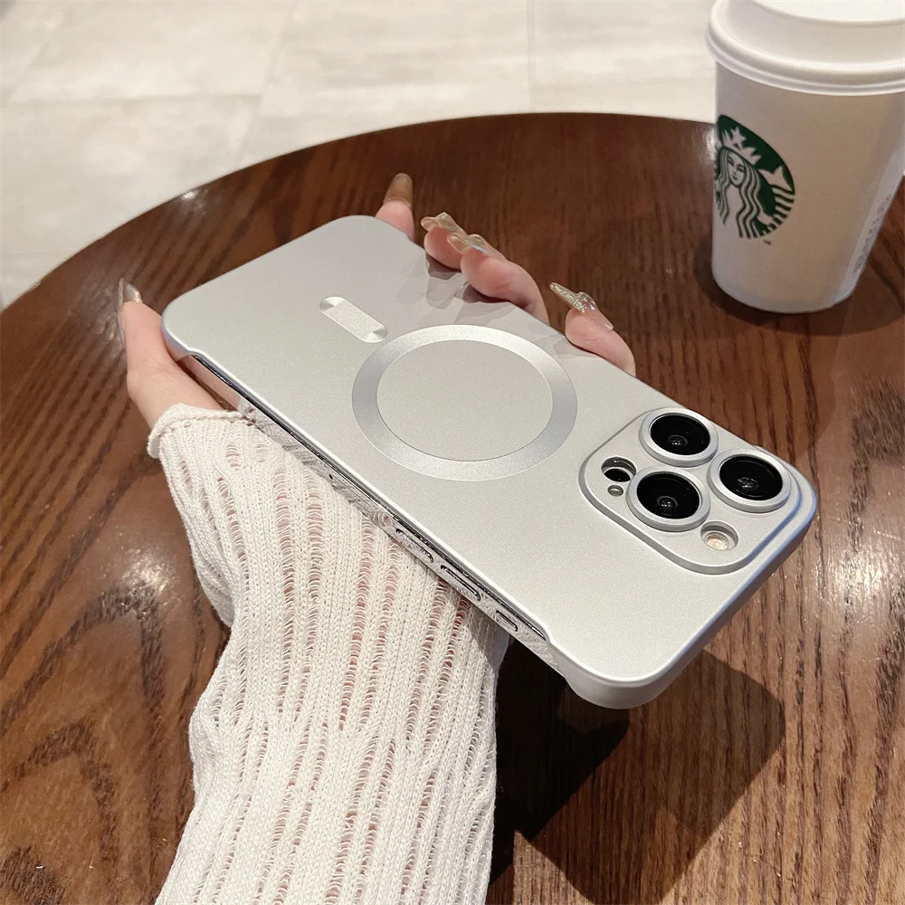 Ultra-Thin Frameless Matte Magnetic Wireless Charging Case - Luxury Design