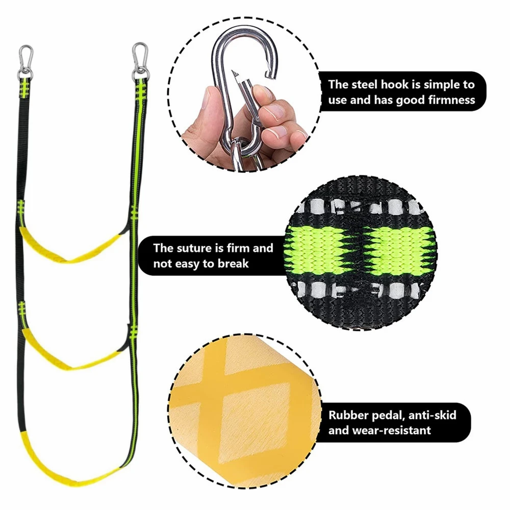 Portable Inflatable Boat Boarding Rope Ladder Assist Boat Kayak Motorboat Canoes Ladder Wakeboard Yacht Equipment wf01plus fish finder camera hd 1200 tvl portable underwater fishing camera 30m cable for ice lake sea boat kayak fishing