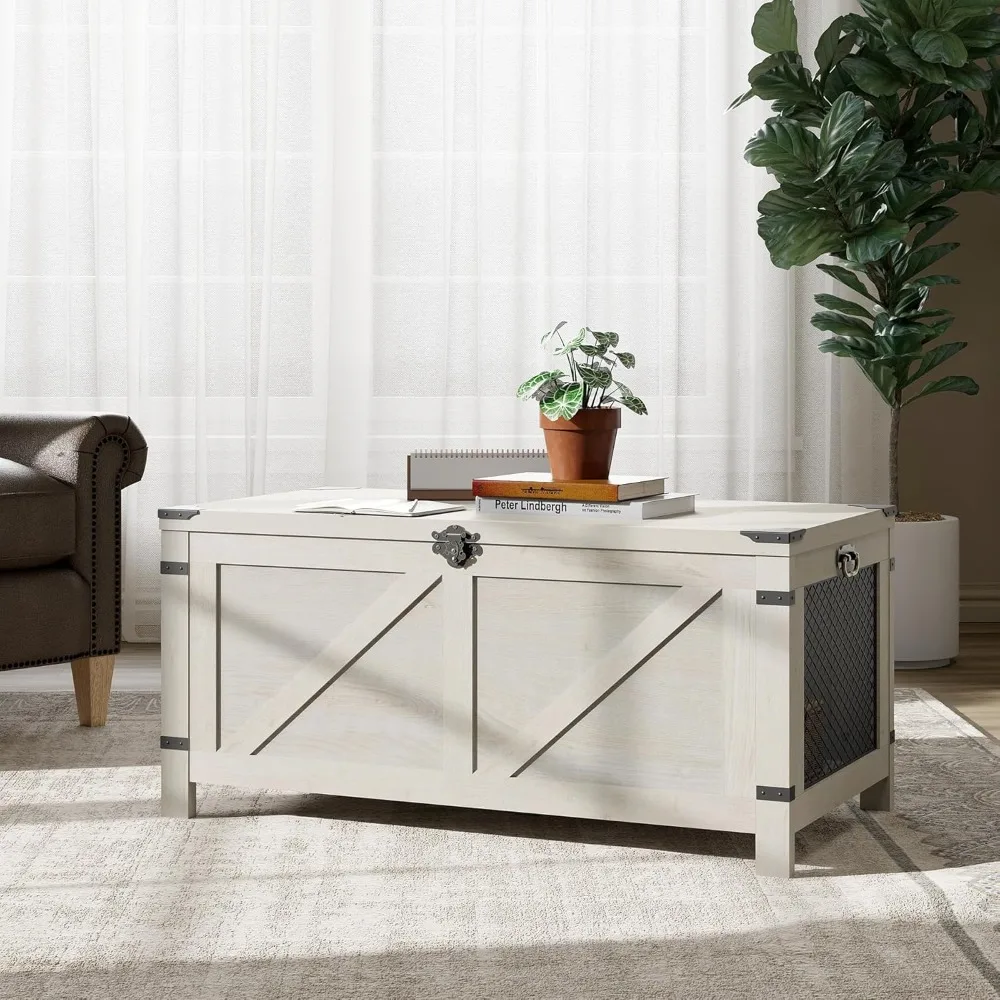 Coffee Table for Living Room,Lift Top Coffee Table with Storage,Small Accent Furniture with Mesh Cabinet and Rustic Lock 5