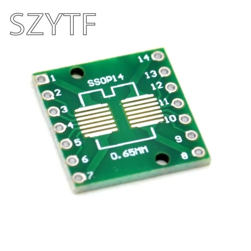Adapter plate SOP14 SSOP14 TSSOP14 SMD turn DIP 0.65 / 1.27mm 10pcs/bag for adapter plate