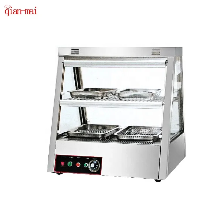 Restaurant Equipment For Sale Large Stainless Steel Food Warmer Vertical Food Display Warmer Display Hot Showcase