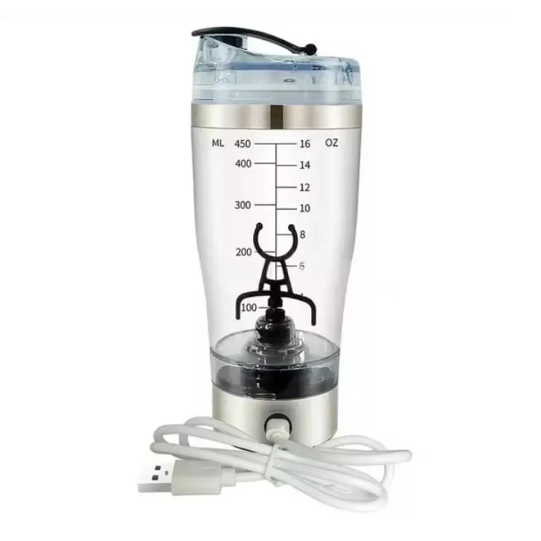 450/600ml Electric Protein Shake Stirrer USB Shake Bottle Milk Coffee Blender Kettle Sports And Fitness Charging Electric Shaker 4