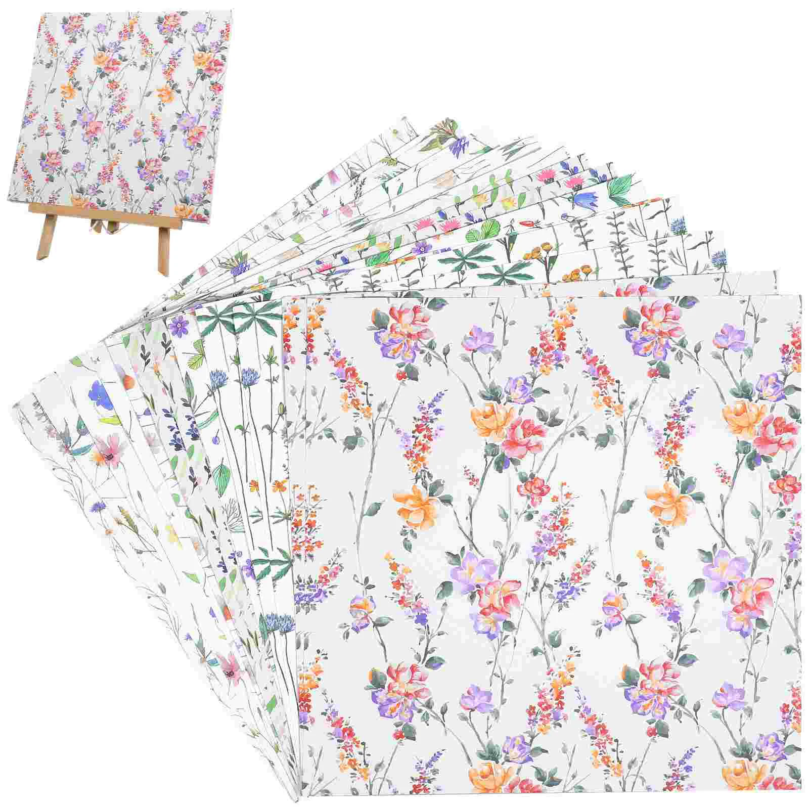 

24 Sheets Flower Pattern Paper Scrapbook Paper Aesthetic Scrapbooking Paper Spring Garden Pattern Paper