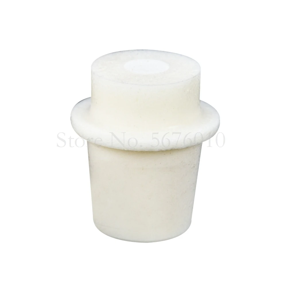 5pcs flask plug Laboratory Silicone Bung With Hole Stoppers Airlock Bubbler Triangular flask plug stopper