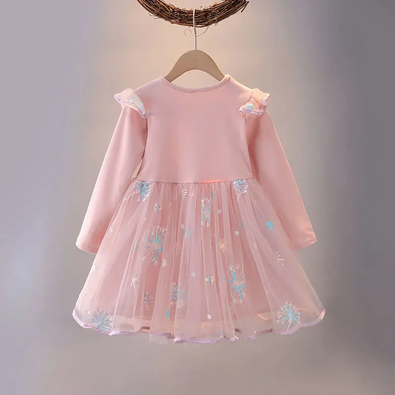 New Princess Dress Girls Dress Long-sleeved For Children's Party Clothes Elsa Frozen Dress Spring Autumn Kids Dress 2-9Y S4248b91b7bcd4a08b591bad33df3fcb9p