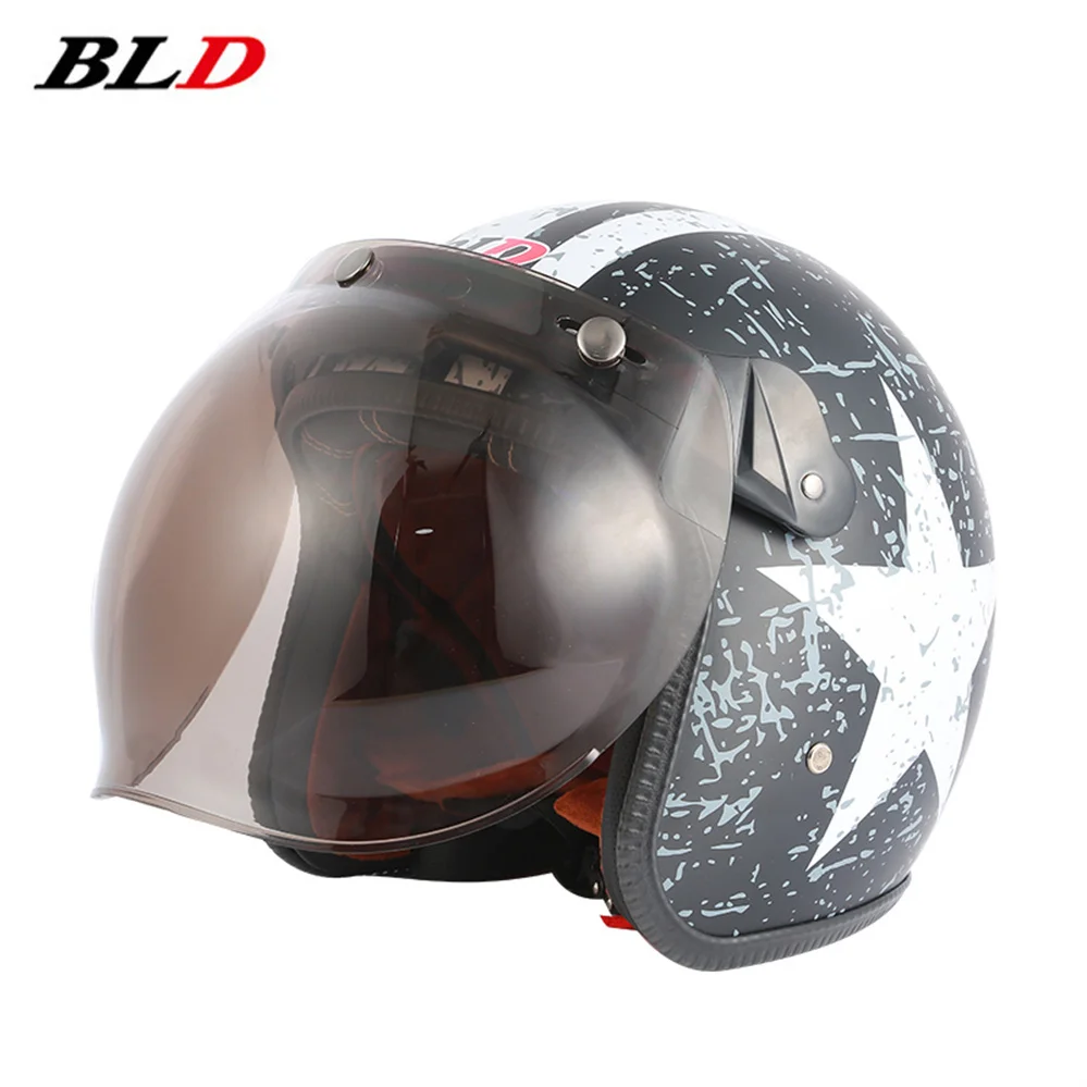 

BLD-181 New Open 3/4 Face Motorcycle Helmet Vintage Scooter Riding Caque Classic Electric Motorbike Jet Cascos Para Moto