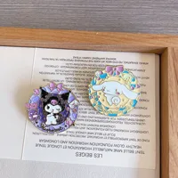Sanrio Pins Hello Kitty Kuromi Badges Brooch Cinnamoroll Cartoon Metal Lapel Pins for Student Backpack Jewelry Accessories Gift 4
