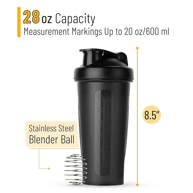Protein Bottle Shaking Cup Protein Shaker Cup Shaker Bottle Self Stirring Shaker Cup 1pc 600ml 20oz Protein Shaker Plastic Bottle Portable Fitness