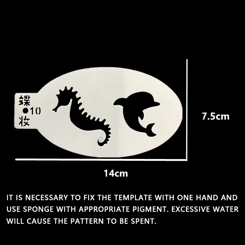 Tattoo Stencils 2025 Halloween Christmas Birthday Party DIY Makeup Temporary Reusable Face Art Body Painting Plastic