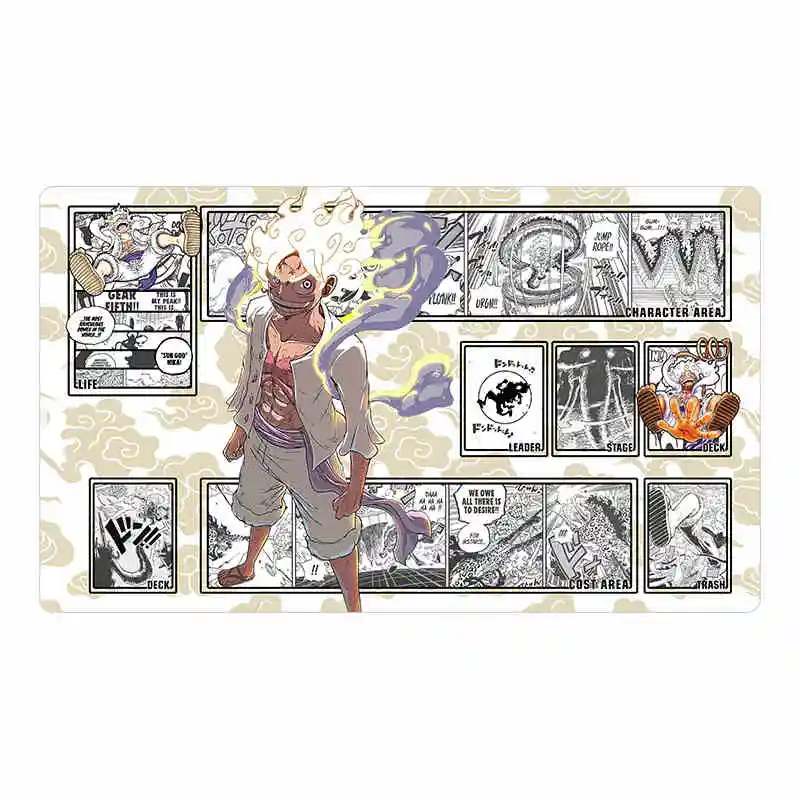 60*35*0.2Cm Diy One Piece Dedicated Game Card Mat OPCG Luffy Hancock Zoro Battle Game Anime Lock The Edge Table Mat Gift Toy