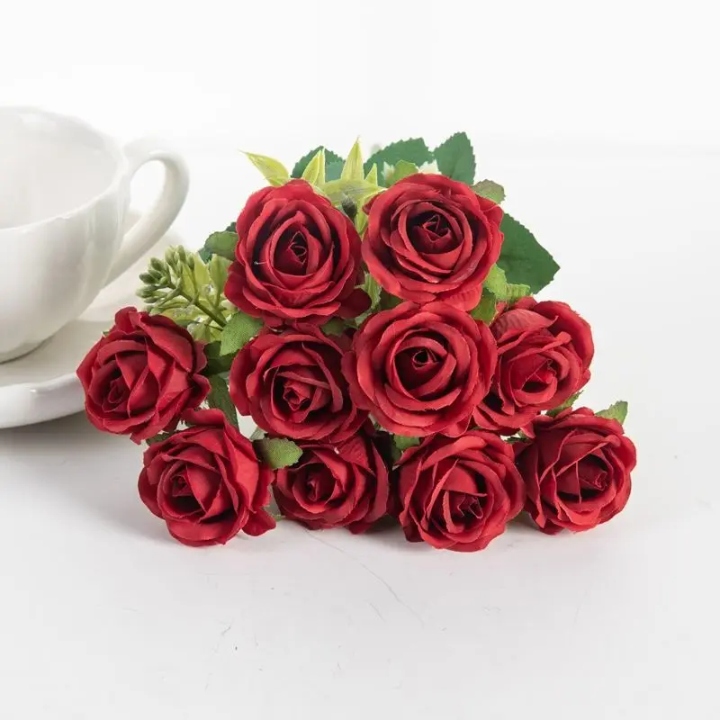 Vibrant Begonia Artificial Flower Bouquet for Stunning Indoor and Outdoor Decoration