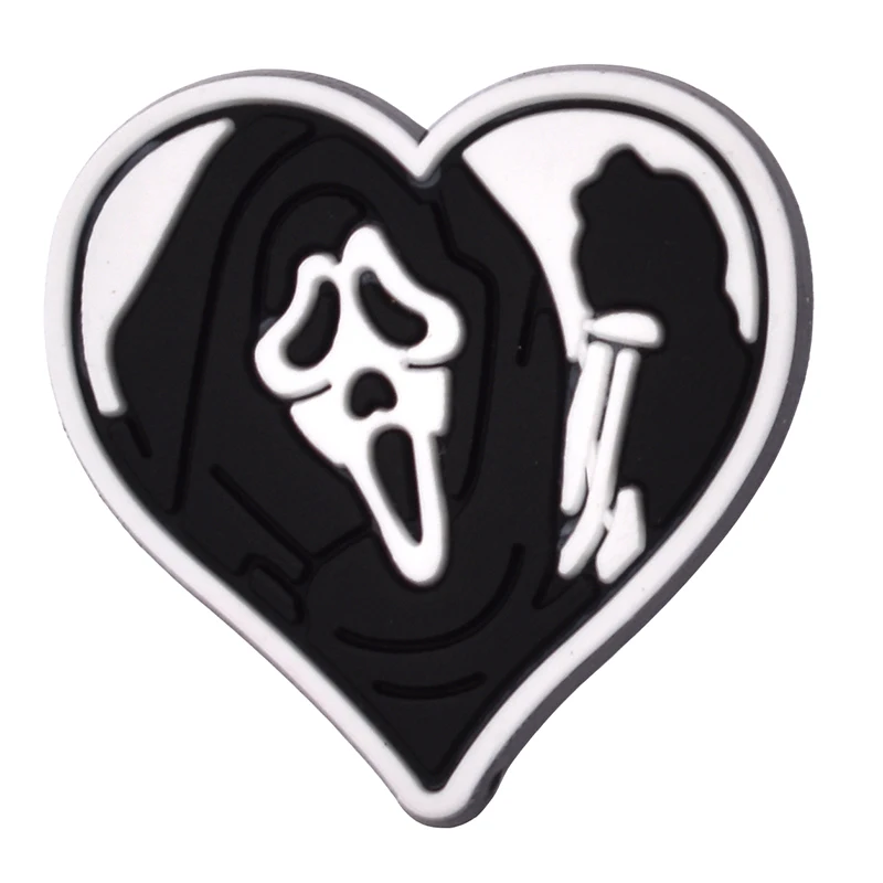 Shoe Charms 1PCS Ghost Series Shoe Charm PVC Sandal Accessories DIY Cartoon Skeleton Bag Wristband Decor Halloween Gifts