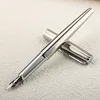 Jinhao 85 Silver Clip Metal Fountain Pen 0.5mm Nib Steel Ink Pens for Gift Office Supplies School Supplies Acrylic Gift Box 4
