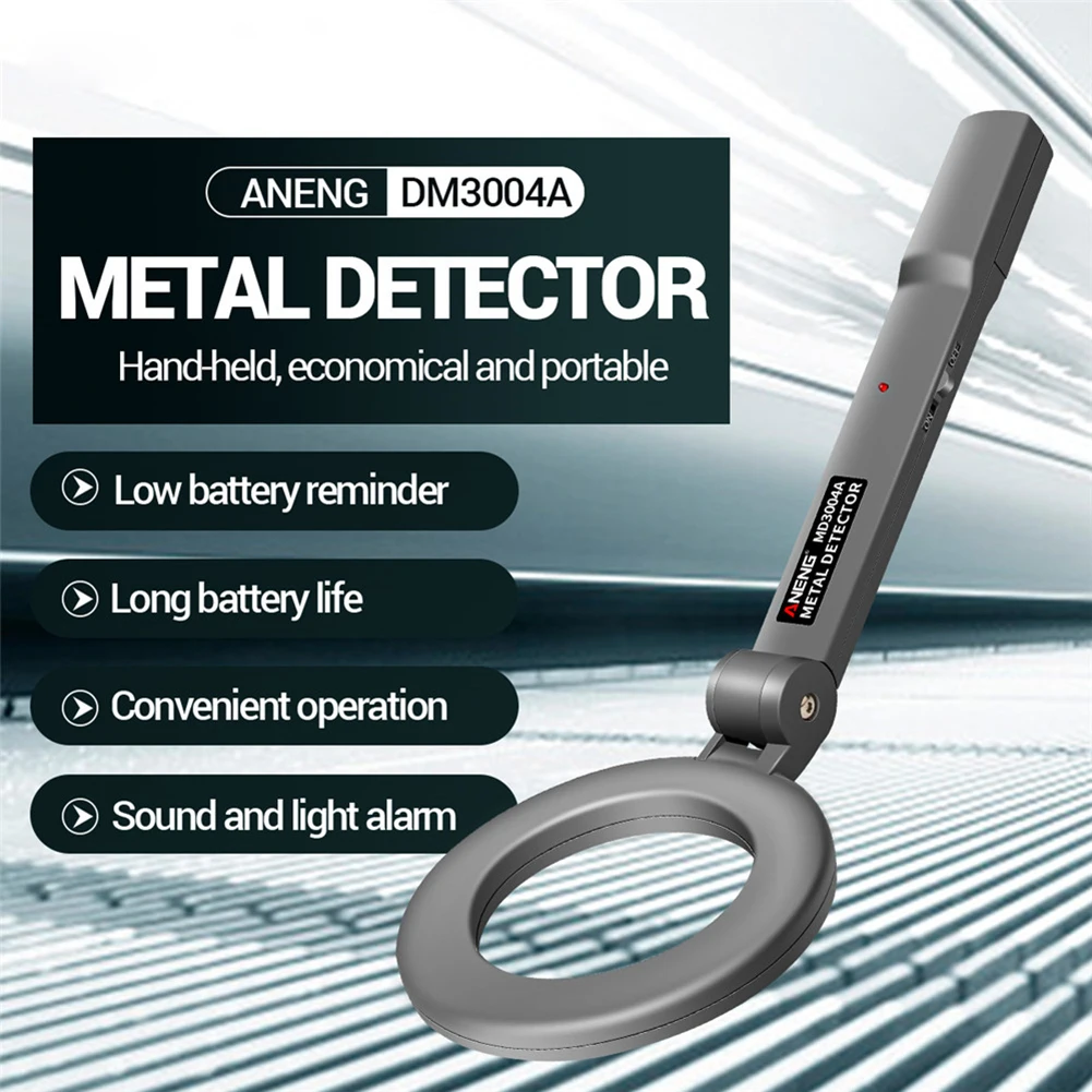 Metal Detector DM3004A Portable Handheld Folding Metal Finder Tracker Pinpointer Alarm Sensitive Search Coil Metal Detect