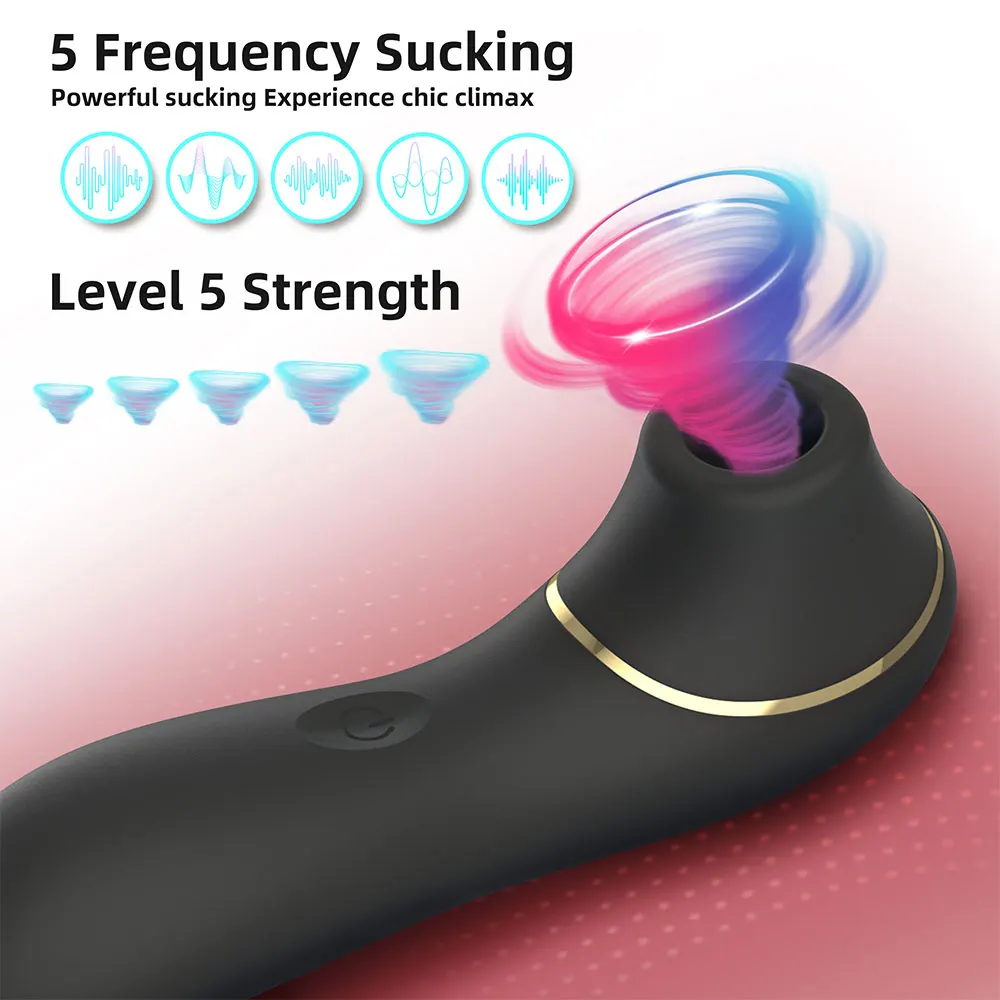 Female Vibrator 5 Suck Mode Nipple Stimulator Clitoral Massager for Women