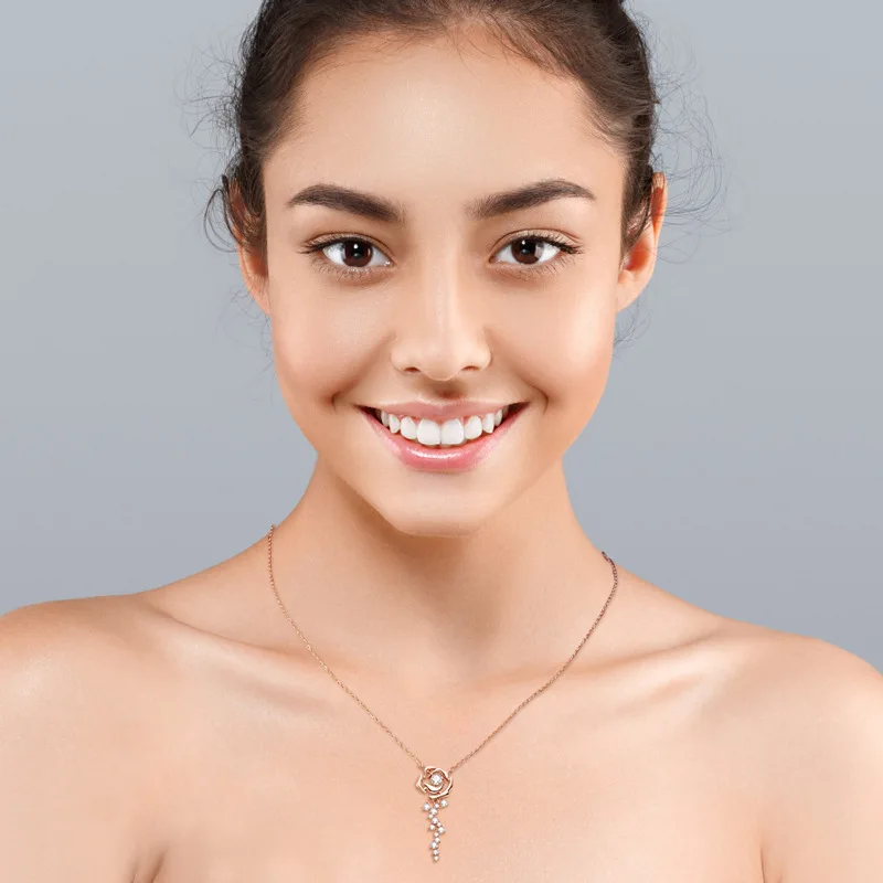 Rose Necklace Valentine's Day Gift