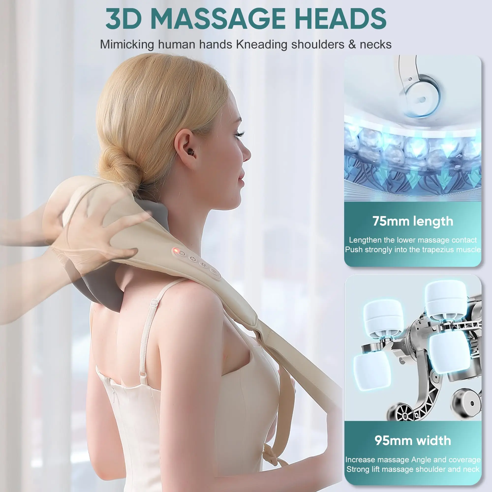 Electrical Shiatsu Back Neck Shoulder Body Massager Simulate Human Hand  Grasping and Kneading Pain Relief Deep Tissue - AliExpress