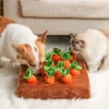 Carrot Snuffle Mat for Dogs Cats Puzzle Toy with 12 Carrots for Small Medium Large Interactive Pet Stress Relief Dogs Chew Toys 3