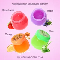 USHAS Moisturizing Lip Mask 4 Fruit Flavor Lip Balm Hydrating Repair Lip Mask Removes Dead Skin Lip Care Tools 1