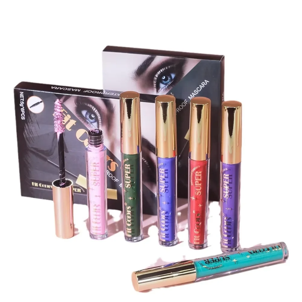 5D Silk Fiber Mascara Lash Color Mascara 12 Colors 3D Mascara Eyelash Extension Thick Lengthening Eye Lashes  Holiday Stage Make