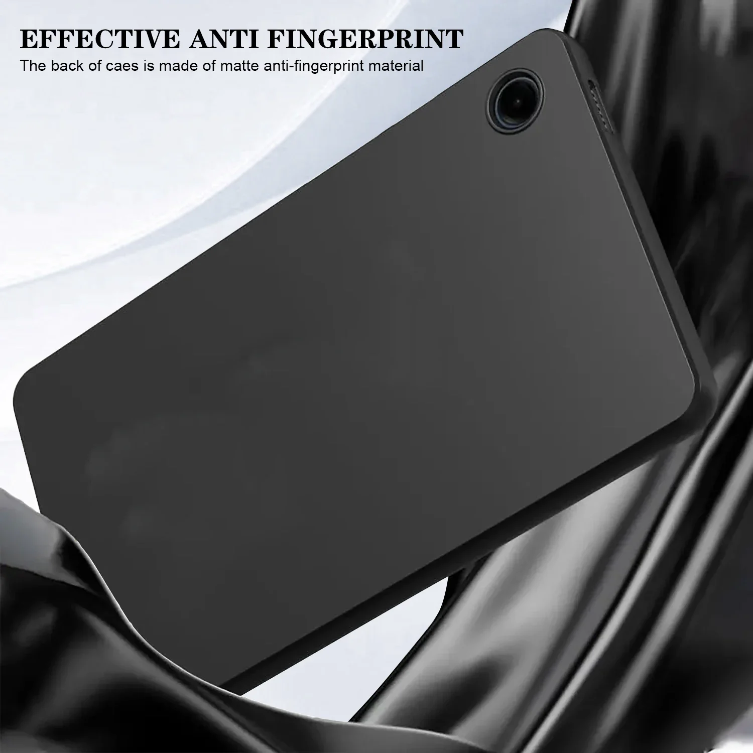 Premium Silicone Tablet Case - Soft TPU Black Shell