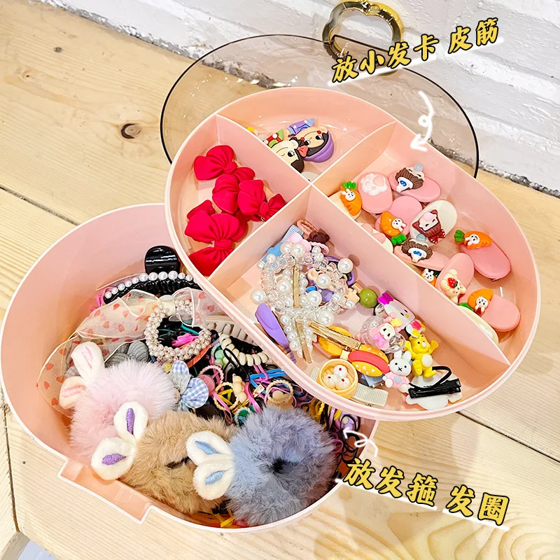 Kawaii Children Hair Accessories Organizer Girls Baby Jewelry Box  Organizador Escritorio Jewelry Hair Ring Hairpin Organizer - AliExpress